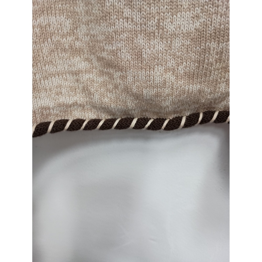 90s VTG CJ Banks Sweater Womens 1X Tan Rooster Hand Embroidered Farmcore Cotton - Picture 4 of 11